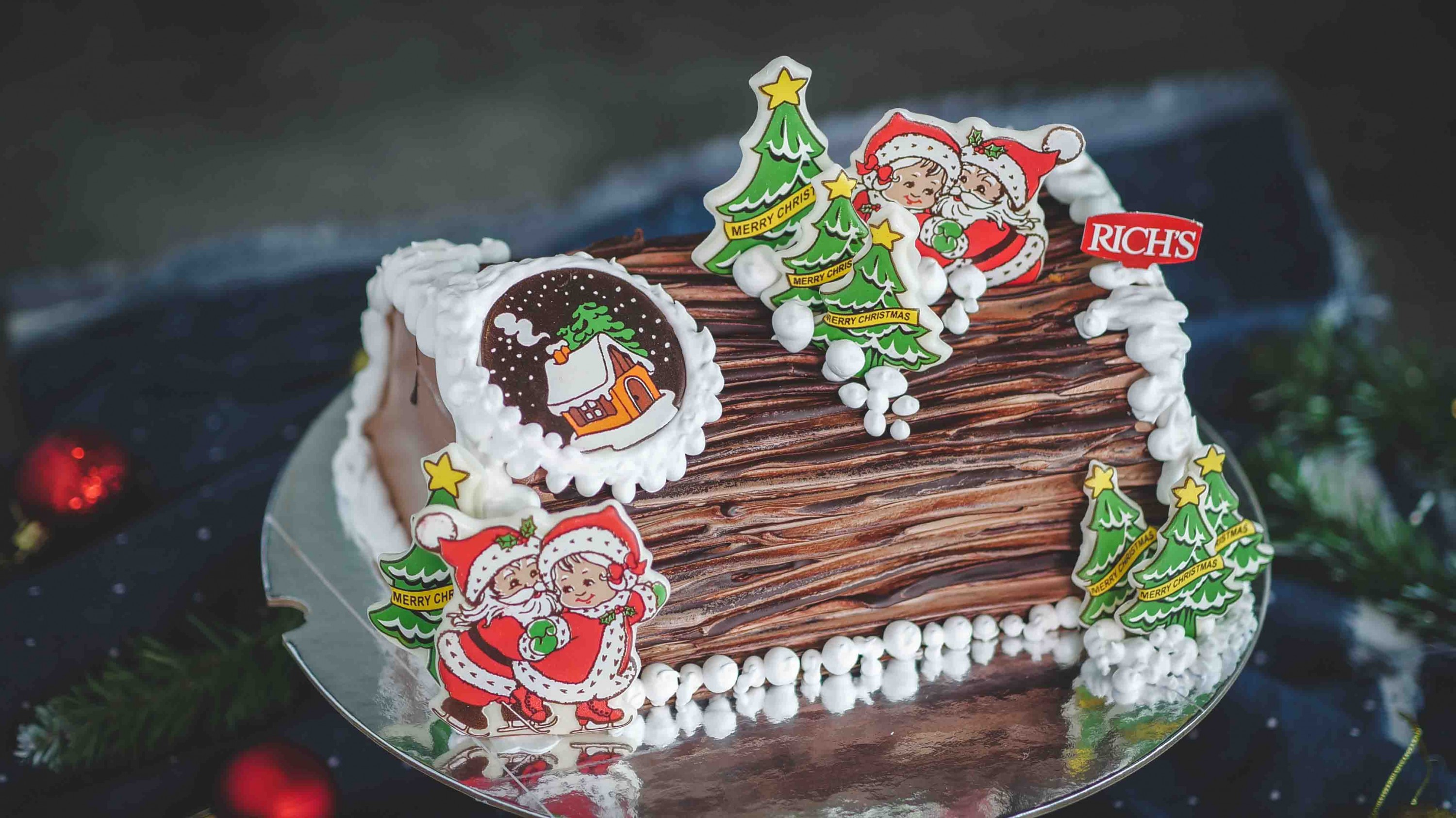Yule Log - Then and Now